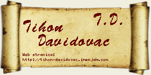 Tihon Davidovac vizit kartica